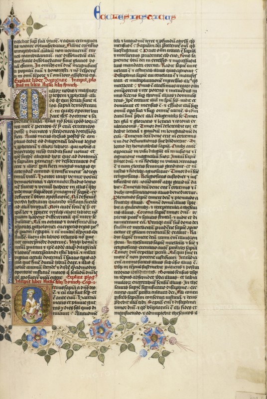 Initial O: A Prophet; Circle of Stefan Lochner, German, died 1451, Cologne, Germany; about 1450; Gold leaf, tempera