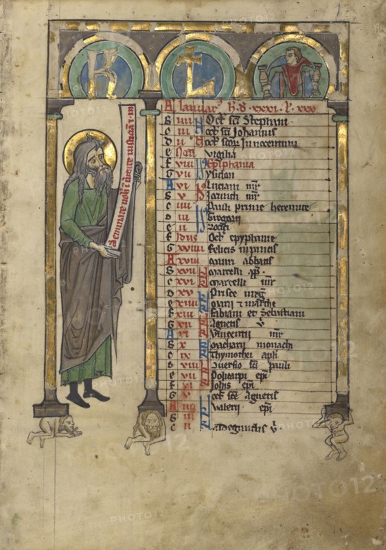 Hosea; Würzburg, Germany; about 1240 - 1250; Tempera colors, gold leaf, and silver leaf on parchment; Leaf: 22.7 x 15.7 cm