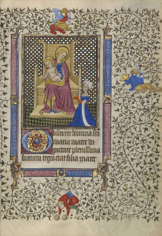 A Noblewoman in Prayer before the Virgin and Child; Follower of the Egerton Master, French , Netherlandish, active about 1405