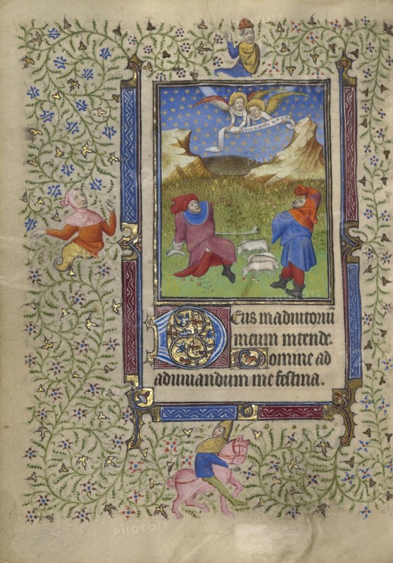 The Annunciation to the Shepherds; Follower of the Egerton Master, French , Netherlandish, active about 1405 - 1420, Paris