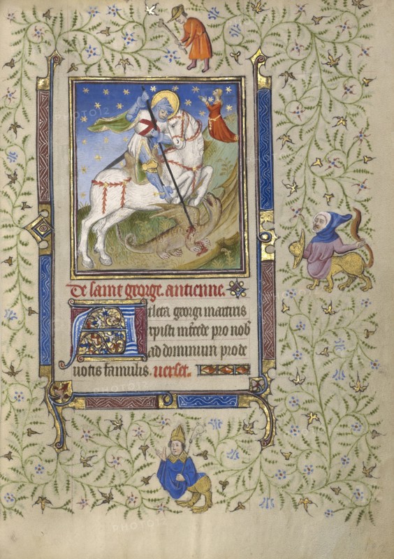 Saint George and the Dragon; Follower of the Egerton Master, French , Netherlandish, active about 1405 - 1420, Paris, France