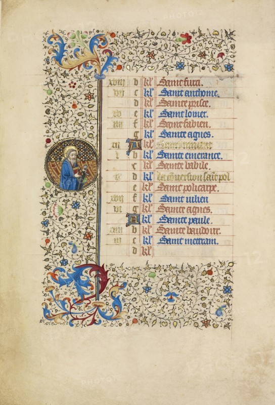 Saint Paul; Workshop of the Bedford Master, French, active first half of 15th century, Paris, France; about 1440 - 1450