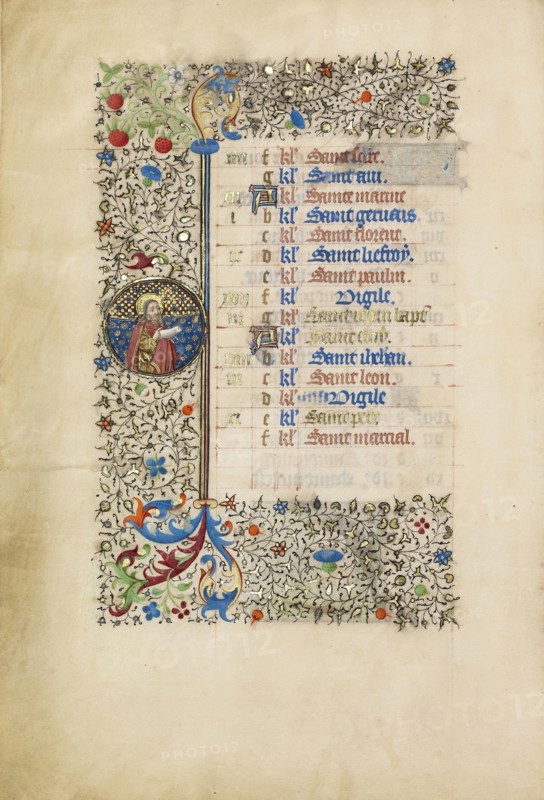 Saint John the Baptist with the Lamb of God; Workshop of the Bedford Master, French, active first half of 15th century, Paris