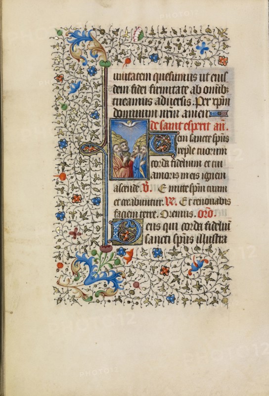 Pentecost; Workshop of the Bedford Master, French, active first half of 15th century, Paris, France; about 1440 - 1450; Tempera