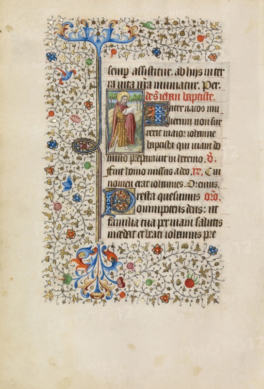 Saint John the Baptist with the Lamb of God; Workshop of the Bedford Master, French, active first half of 15th century, Paris