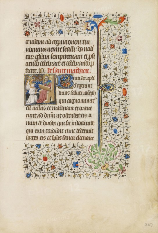 Saint Matthew Seated; Workshop of the Bedford Master, French, active first half of 15th century, Paris, France; about 1440