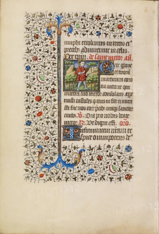 Saint Victor with a Sword; Workshop of the Bedford Master, French, active first half of 15th century, Paris, France; about 1440