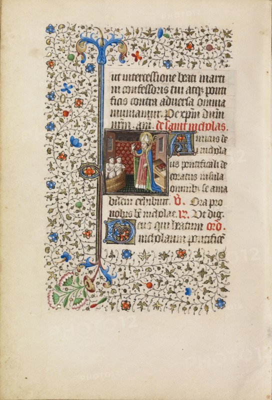 Saint Nicholas Rescuing Three Youths from a Tub; Workshop of the Bedford Master, French, active first half of 15th century