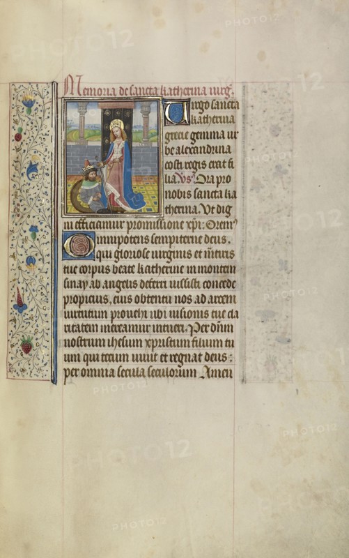 Saint Catherine; Workshop of Willem Vrelant, Flemish, died 1481, active 1454 - 1481, Bruges, Belgium; early 1460s; Tempera