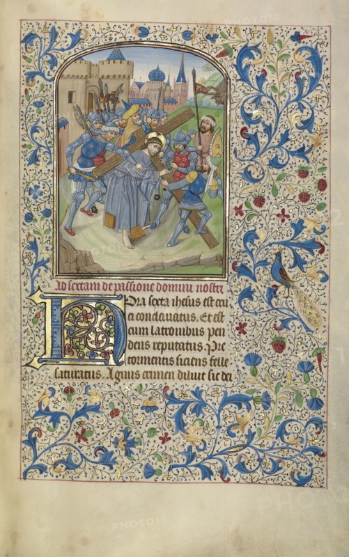 The Way to Calvary; Willem Vrelant, Flemish, died 1481, active 1454 - 1481, Bruges, Belgium; early 1460s; Tempera colors, gold