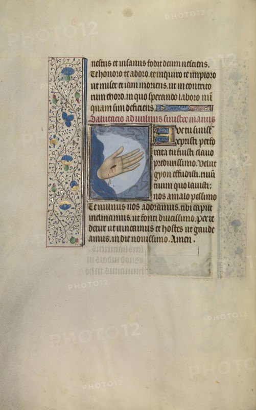 Christ's Left Hand with Wound; Willem Vrelant, Flemish, died 1481, active 1454 - 1481, Bruges, Belgium; early 1460s; Tempera