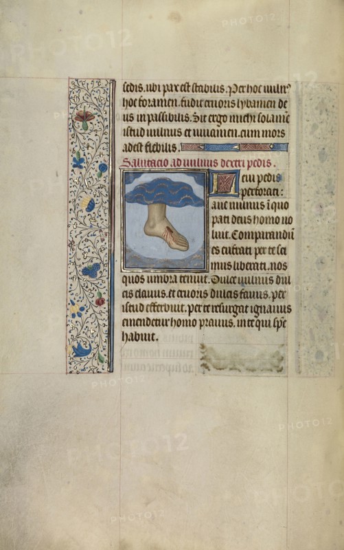 Christ's Left Foot with Wound; Willem Vrelant, Flemish, died 1481, active 1454 - 1481, Bruges, Belgium; early 1460s; Tempera