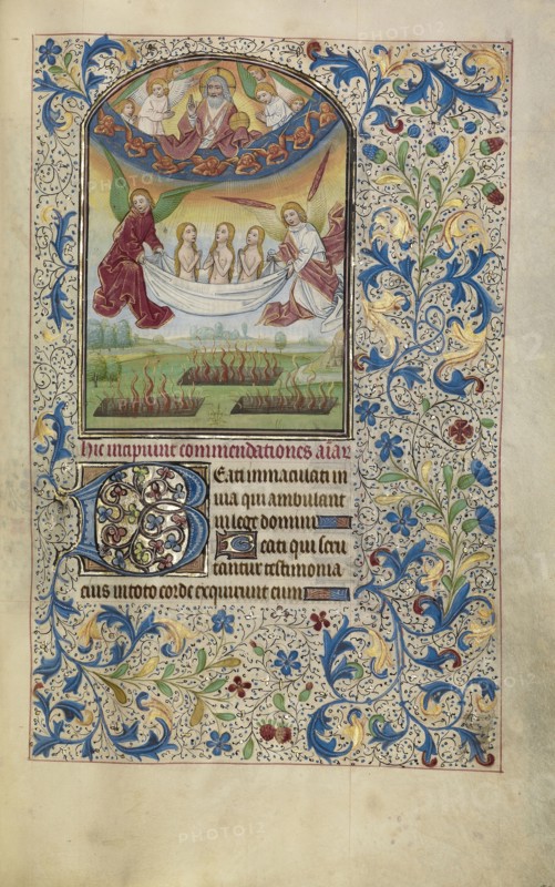 The Last Judgment; Willem Vrelant, Flemish, died 1481, active 1454 - 1481, Bruges, Belgium; early 1460s; Tempera colors, gold