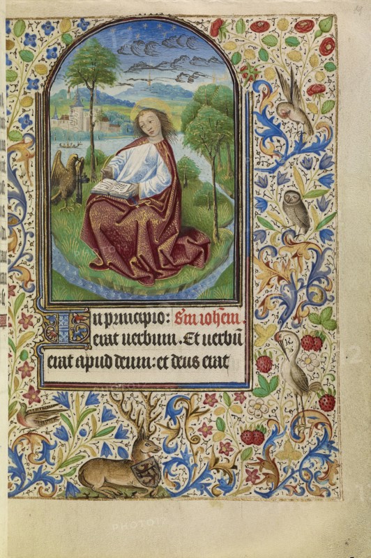 Saint John on Patmos; Master of Jacques of Luxembourg, French, active about 1460 - 1470, Flanders, or, Belgium; about 1466