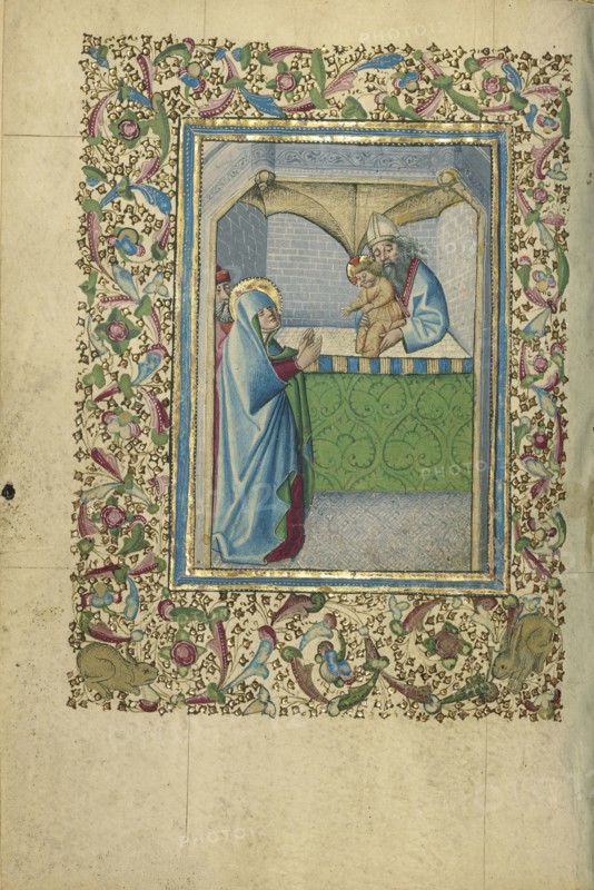 The Presentation in the Temple; Naples, Campania, Italy; about 1460; Tempera colors, gold, and ink on parchment
