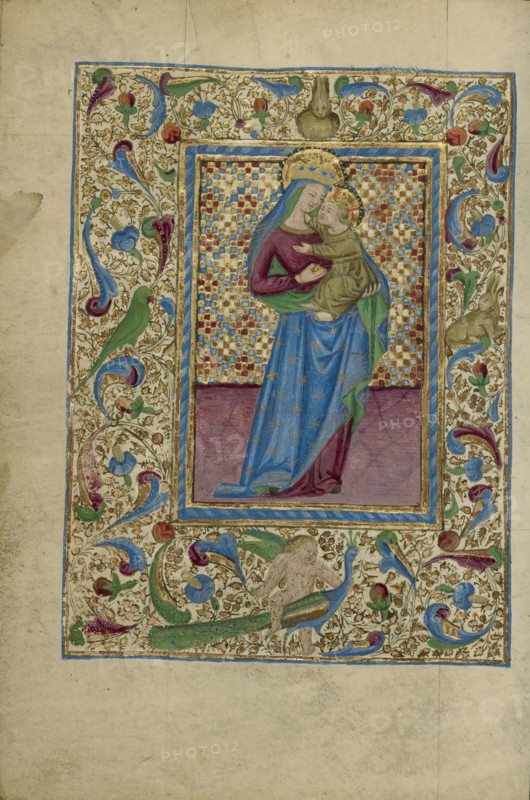 The Virgin and Child; Naples, Campania, Italy; about 1460; Tempera colors, gold, and ink on parchment; Leaf: 17.1 x 12.1 cm