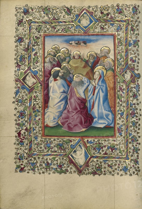 The Ascension; Naples, Campania, Italy; about 1460; Tempera colors, gold, and ink on parchment; Leaf: 17.1 x 12.1 cm