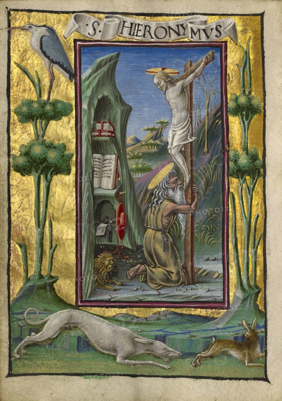 Saint Jerome in the Desert; Taddeo Crivelli, Italian, died about 1479, active about 1451 - 1479, Ferrara, Emilia-Romagna, Italy