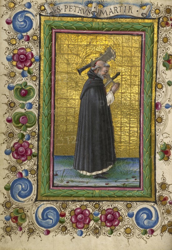 Saint Peter Martyr; Taddeo Crivelli, Italian, died about 1479, active about 1451 - 1479, Ferrara, Emilia-Romagna, Italy