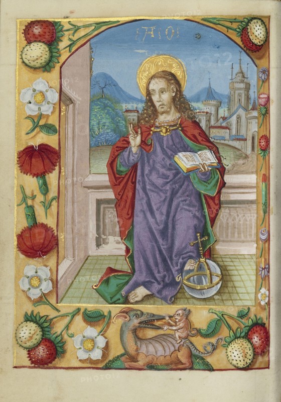 Salvator Mundi; Strasbourg, France; early 16th century; Tempera colors on parchment; Leaf: 13.5 x 10.5 cm, 5 5,16 x 4 1,8 in