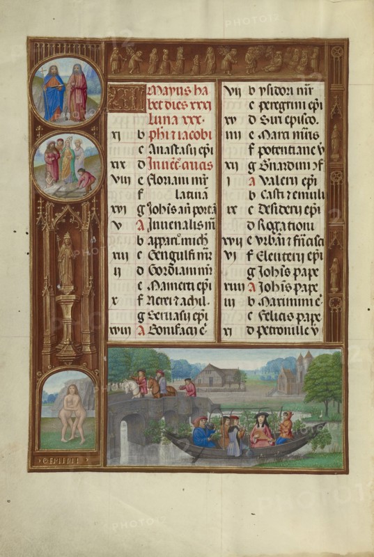 Music-Making; Zodiacal Sign of Gemini; Workshop of the Master of James IV of Scotland, Flemish, before 1465 - about 1541