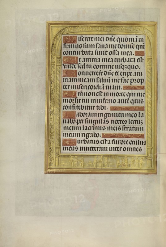 Saul Sending for David; Ghent, Belgium; about 1510 - 1520; Tempera colors, gold, and ink on parchment; Leaf: 23.2 x 16.7 cm