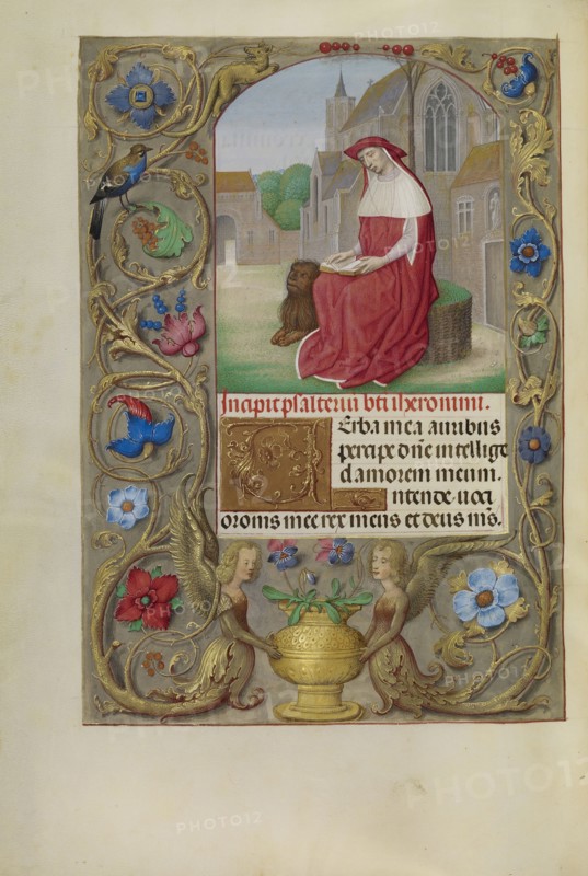 Saint Jerome Reading; Workshop of Master of the First Prayer Book of Maximilian, Flemish, active about 1475 - 1515, Bruges
