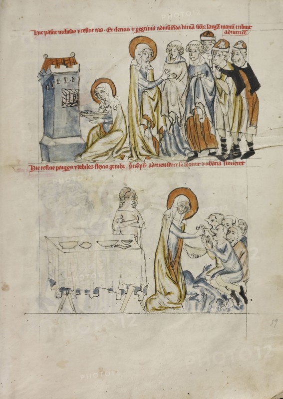 Saint Hedwig Feeding the Imprisoned and Caring for Pilgrims; Saint Hedwig Feeding the Poor and the Infirm; Unknown maker