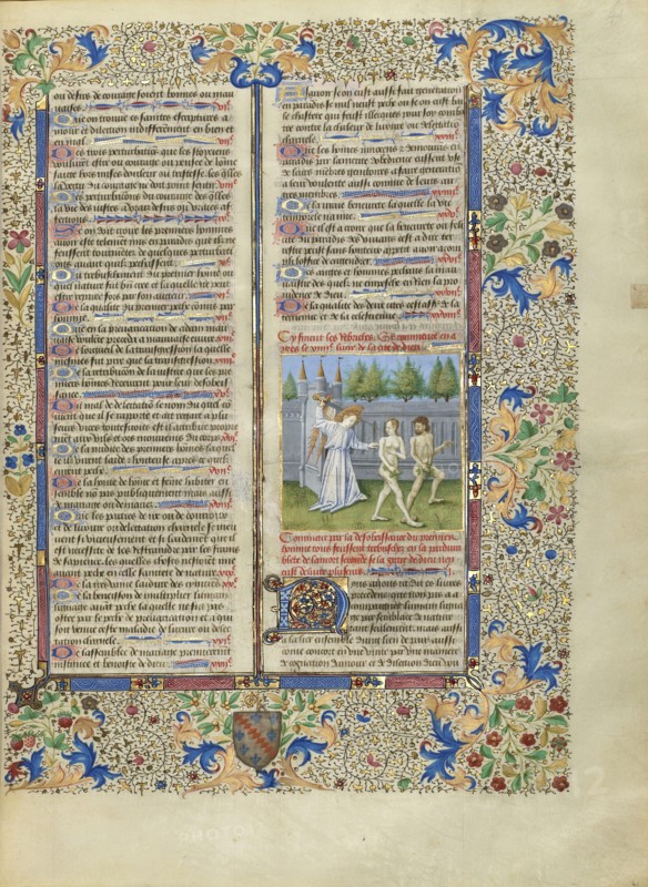 The Expulsion from Paradise; Master of the Oxford Hours, French, active about 1440s, Nantes, probably, France; about 1440–1450