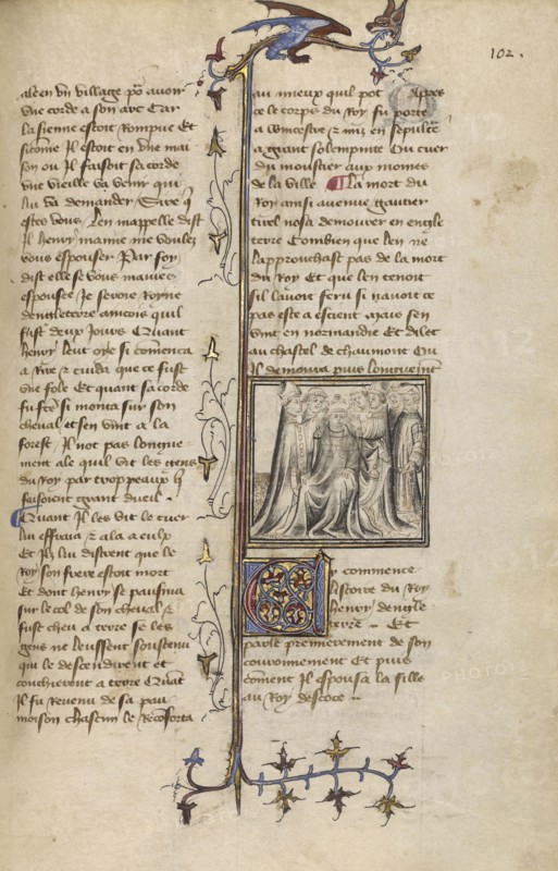 The Coronation of Henry I; Paris, France; about 1400 - 1415; Leaf: 29.1 x 19.1 cm, 11 7,16 x 7 1,2 in