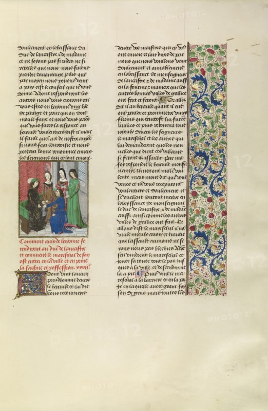 John of Gaunt Receiving the Key to the Town of Bayonne; Master of the Copenhagen Caesar, Flemish, active about 1475 - 1485