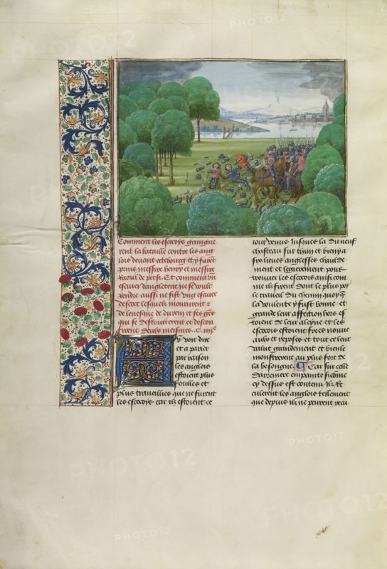 The Scottish Defeating the English and Capturing Henry and Raoul Percy; Master of the Getty Froissart, Flemish