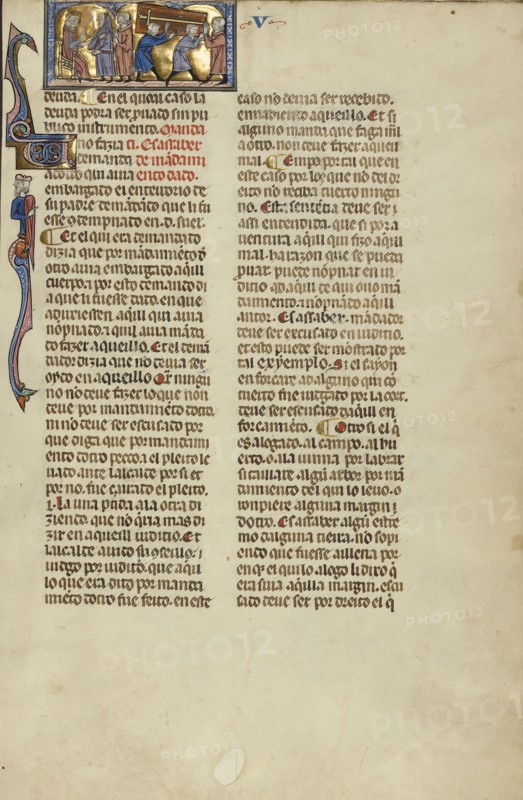 A Dispute About a Burial; Unknown, Michael Lupi de Çandiu, Spanish, active Pamplona, Spain 1297 - 1305, Northeastern Spain