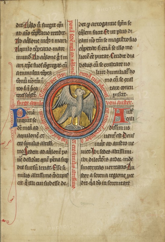 A Falcon within a Cross; Thérouanne ?, France, formerly Flanders, fourth quarter of 13th century, after 1277, Tempera colors