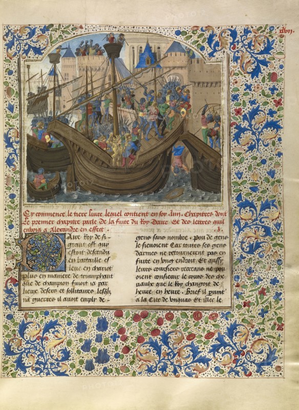 Alexander Attacks the City of Tyre; Master of the Jardin de vertueuse consolation and assistant, Flemish
