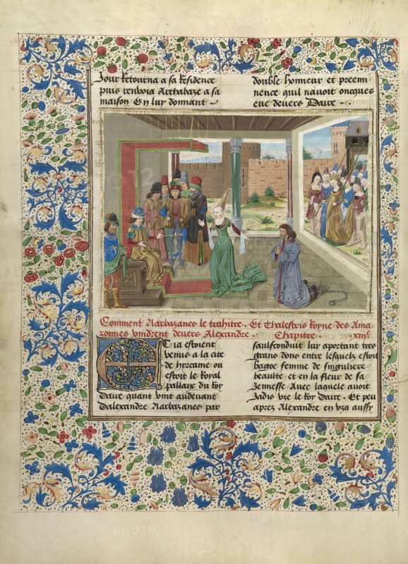 Bagoas Pleads on Behalf of Nabarzanes; Master of the Jardin de vertueuse consolation and assistant, Flemish