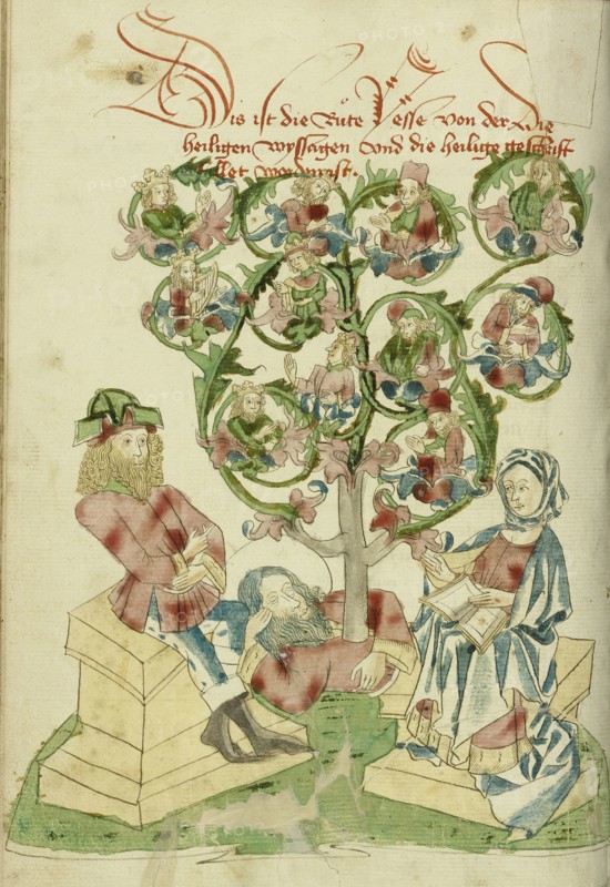 The Tree of Jesse; Follower of Hans Schilling, German, active 1459 - 1467, from the Workshop of Diebold Lauber German