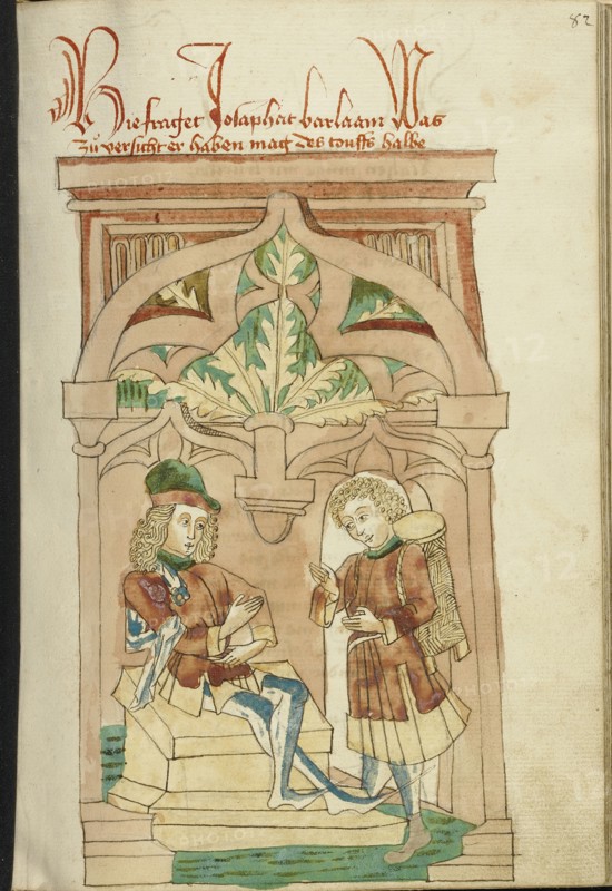 Josaphat and Barlaam in Conversation; Follower of Hans Schilling, German, active 1459 - 1467, from the Workshop of Diebold