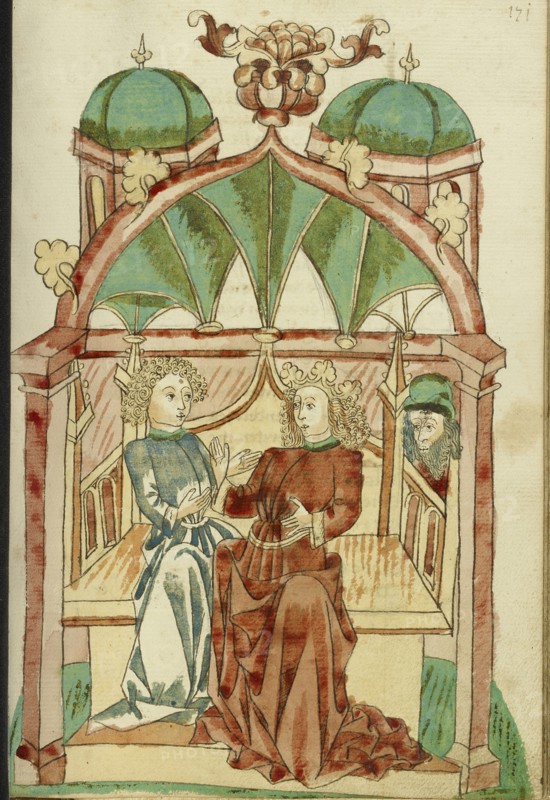 Barlaam Instructing Josaphat in the Christian Doctrine; Follower of Hans Schilling, German, active 1459 - 1467)