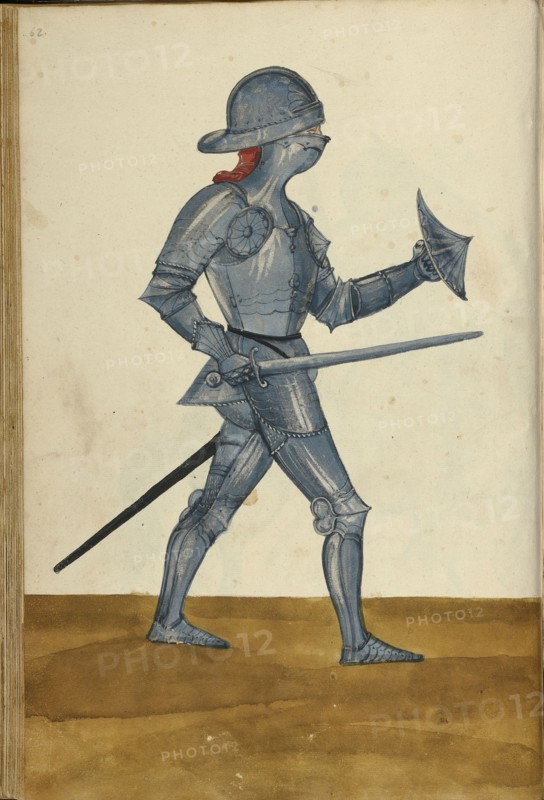 A Man in Armor; Augsburg, probably, Germany; about 1560 - 1570; Tempera colors and gold and silver paint on paper