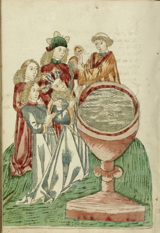 Baptism of King Avenir; Follower of Hans Schilling, German, active 1459 - 1467, from the Workshop of Diebold Lauber German