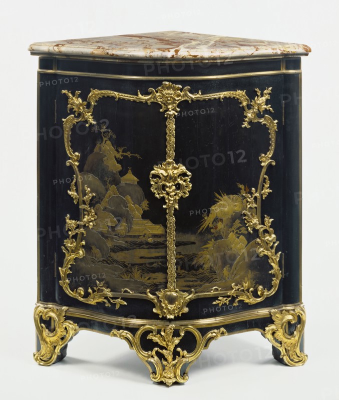 Corner Cupboard; Bernard II van Risenburgh, French, after 1696 - about 1766, master before 1730, Japan; about 1740; Oak