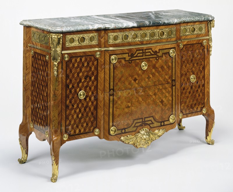 Commode; Jean-François Oeben, French, born Germany, 1721 - 1763, master 1761), Paris, France; about 1760; Oak veneered with