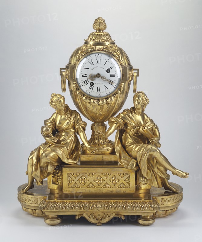 Mantel Clock; Clock movement by Étienne-Augustin Le Roy, French, 1737 - 1792, master 1758), and case by Etienne Martincourt