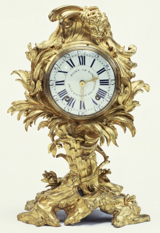 Mantel Clock; Movement by Julien Le Roy, French, 1686 - 1759, master 1713), and dial enameled by Antoine-Nicolas Martinière