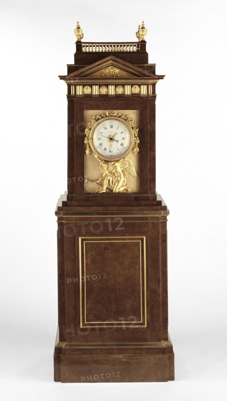 Long Case Musical Clock; Clock case by David Roentgen, German, 1743 - 1807, master 1780), Gilt-bronze mounts by François Rémond