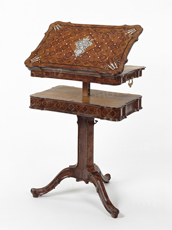 Reading and Writing Stand; Abraham Roentgen, German, 1711 - 1793, Neuwied, Germany; about 1760 - 1765; Pine, oak, and walnut