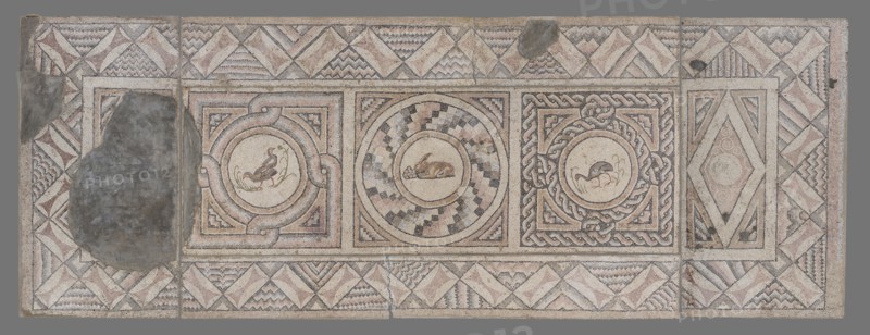 Mosaic Floor with Animals, 7, Antioch, Syria, Asia; about 400 A.D; Stone tesserae; 257.2 × 682.3 × 5.7 cm