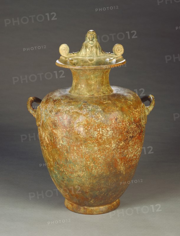 Water Jar with a Woman; Greece; 460 B.C; Bronze; 47 × 33 × 28.2 cm, 18 1,2 × 13 × 11 1,8 in