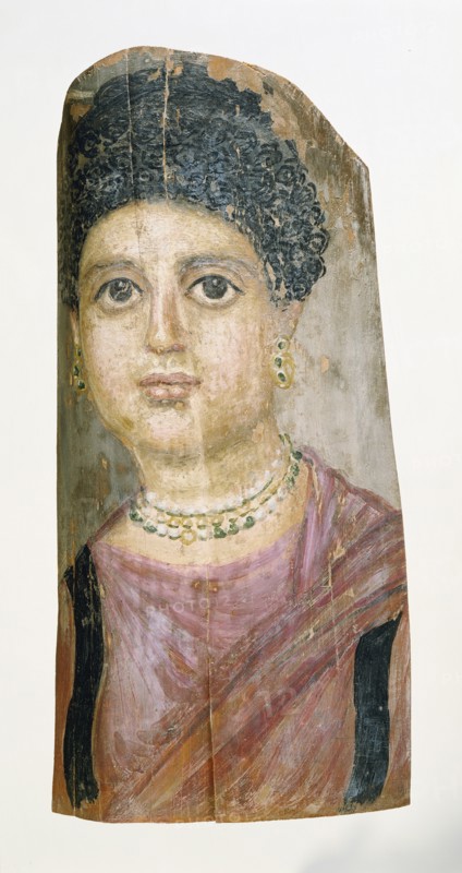 Mummy Portrait of a Woman; Attributed to Malibu Painter, Romano-Egyptian, active 75 - 100, Egypt; 75 - 100; Encaustic on wood